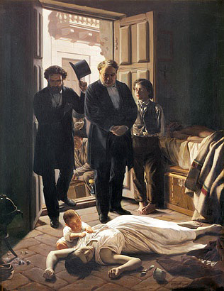 Un episodio de fiebre amarilla en Buenos Aires. Juan Manuel Blanes, 1871